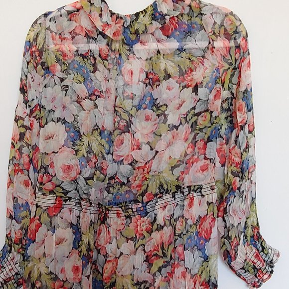 By Anthropologie sheer angelic hippie boho maxi dress cottagecore XSP 100% Cupro - Picture 10 of 13